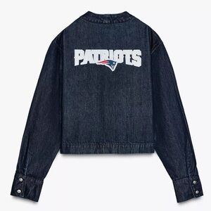 NWT Zara NFL Patriots Denim Jacket
